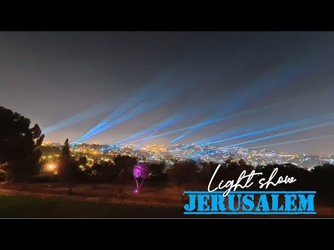 Lit the sky. Stunning Laser show in JERUSALEM. Holyland Walk Israel August 2025
