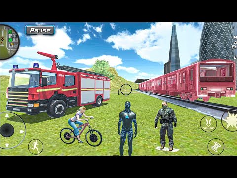 Black Hole Ninja Rope Hero Vegas Crime Simulator Helicopter Flying #5 - Android Gameplay