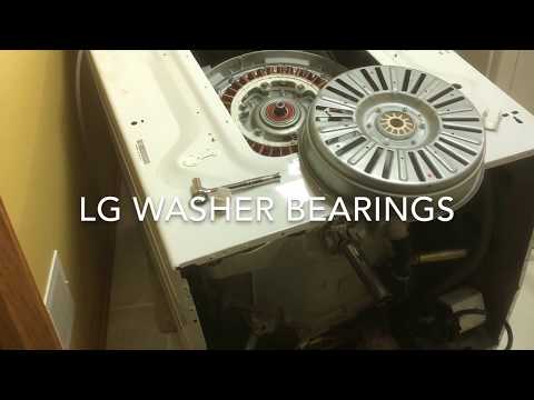 LG front load washing machine bearing cutting and top removal