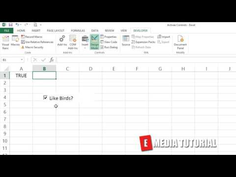Microsoft Excel Visual Basic for Aplications  VBA  Tutorial 34    LinkedCell Property with a Checkbo