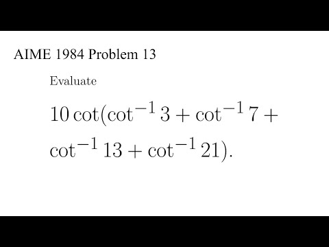 An Olympiad Trigonometry Problem | NO CALCULATORS | AIME 1984 Problem 13