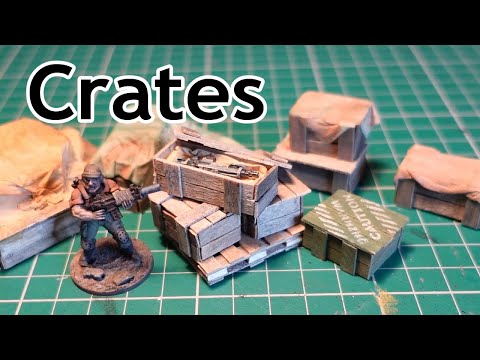 Scratch Building mini Wooden Crates for tabletop gaming