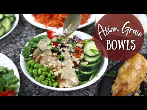 Grain Bowl Recipe with Chicken | Healthy Asian Bowl Recipe