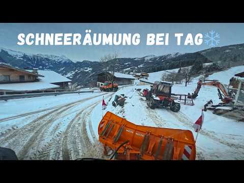 ❄️Snow removal during the day❄️Winter service in the Zillertal Alps with Unimog power