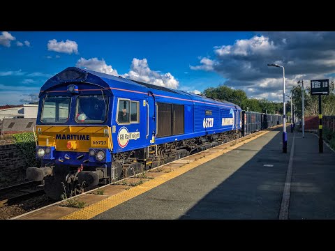 3 Clips Of GBRf’s 66727 “Maritime One” On 6G89 Hindlow - Hams Hall, August 2022