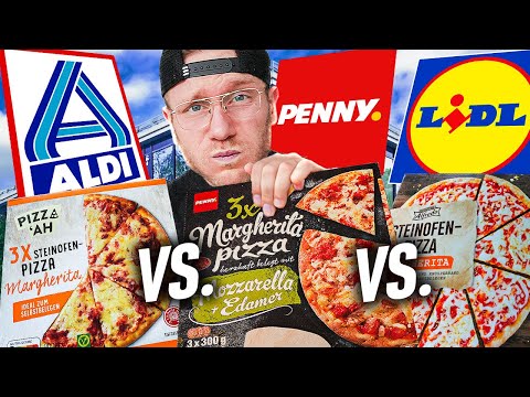 DISCOUNT SHOP OWN BRANDS TESTED - ALDI VS. LIDL VS. PENNY (PIZZA COMPARISON)