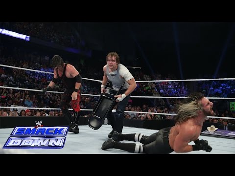 Dean Ambrose vs. Seth Rollins & Kane - 2-on-1 Handicap Match: SmackDown, August 1, 2014
