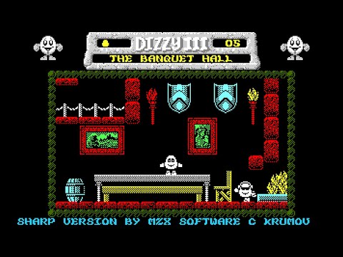 Sharp MZ-800 Game: Dizzy 3 - Fantasy World Dizzy (1989)