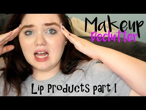 Makeup Declutter 2016 | Lip Products Part I Video
