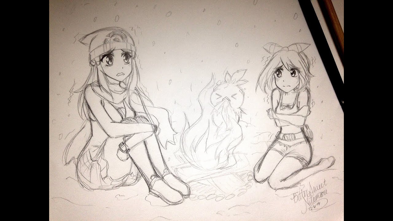 Speed Drawing: Dawn & May on Route 216