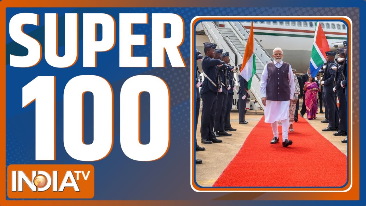 Super 100 News:  आज की 100 बड़ी खबरें । PM Modi G-20 Summit | SIR Bengal  | Delhi Blast Case