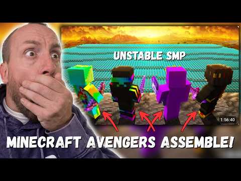 MINECRAFT AVENGERS ASSEMBLE!!! Spoke 4 Minecraft Pros VS 2500 Players (UNSTABLE SMP REACTION!!!)