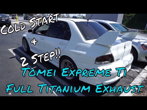 Tomei Expreme Ti Titanium Evo exhaust cold start and 2 Step