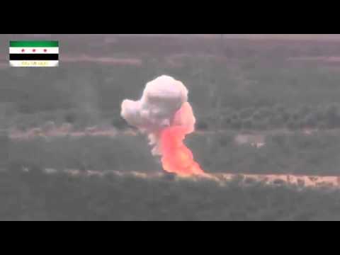 استهداف دبابة لقوات النظام بصاروخ تاو من قبل الفرقة 13 في محافظة حماة