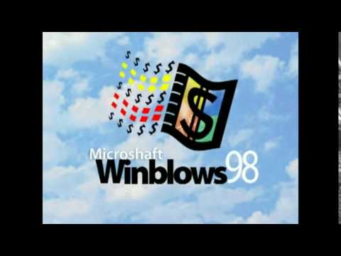 Microshaft Winblows 98 Startup but it's the Windows 95 Startup Sound