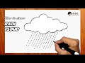 How to draw Rain Cloud step by step