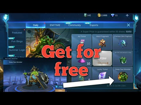 Get skin Bane(Deep sea monster)For free.#MobileLegendBangBang.watch this vidoe till tha End.