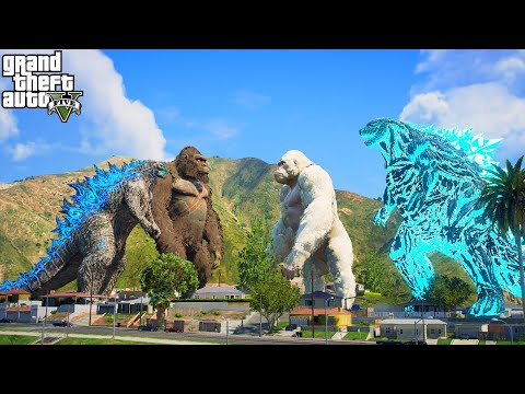 Godzilla Earth and GeorgeRampage VS King Kong and Godzilla - GTA V Mods
