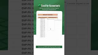 How to use REPLACE Function/Formula in Excel?