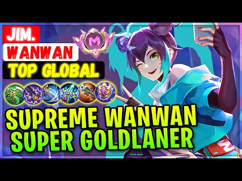 Supreme Wanwan Super Goldlaner [ Top Global Wanwan ] Jim. - Mobile Legends Gameplay Emblem Build