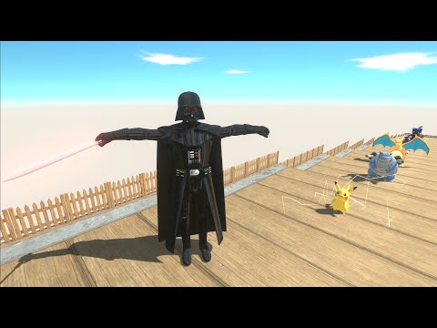DARTH VADER VS AVENGERS DEATH FALL - Animal Revolt Battle Simulator