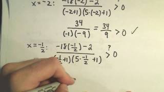 Solving a Rational Inequality, More Examples - Example 3