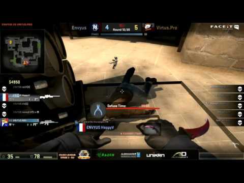 CS:GO EnVyUs vs Virtus.pro (mirage) - FACEIT League 2015 Stage 3