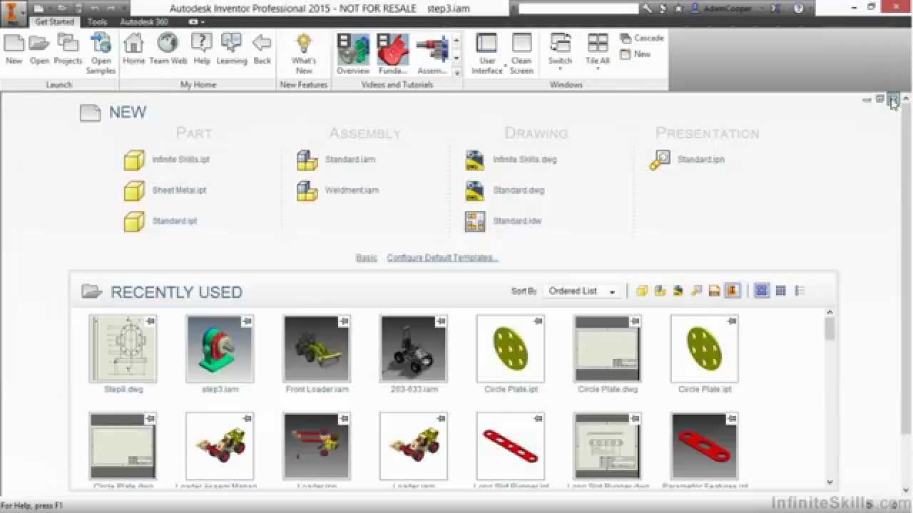 Autodesk Inventor 2015 Tutorial | Getting Started