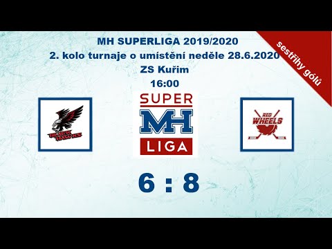 MH SUPERLIGA 2. kolo turnaje o umístění 2019/2020 Blackhawks vs Red Wheels 6:8 - sestřih gólů