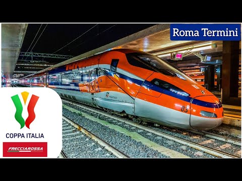 Un ETR400 per la "#supercoppa frecciarossa2022", in partenza da Roma Termini per Milano Centrale #HD