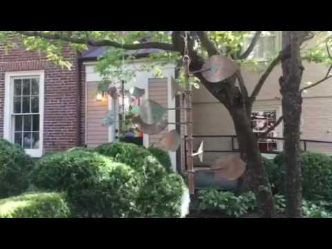 Hanging wind spinners