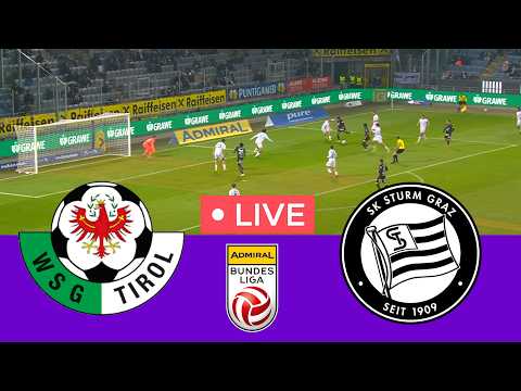 【LIVE】WSG Tirol gegen Sturm Graz | Bundesliga 25/26 - Live-Spielvideo