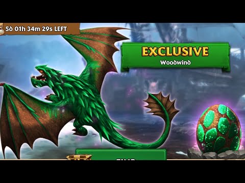 Woodwind Max Level 150 Titan Mode - Exclusive Woolly Howl - Dragons:Rise of Berk