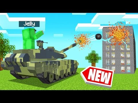Jelly - Playing MINECRAFT With TANKS! (Destruction)