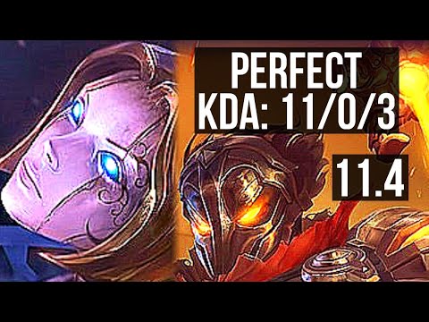 ORIANNA vs VIKTOR (MID) | 11/0/3, Legendary, Rank 11 Ori | KR Challenger | v11.4