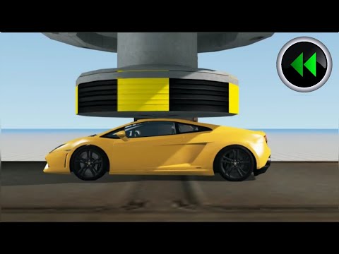 Reverse Hydraulic Press vs Cars - BeamNG Drive