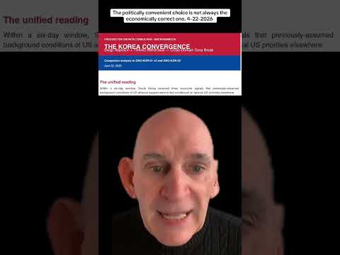 The politically convenient choice is not always the economically correct one. 4-22-2026