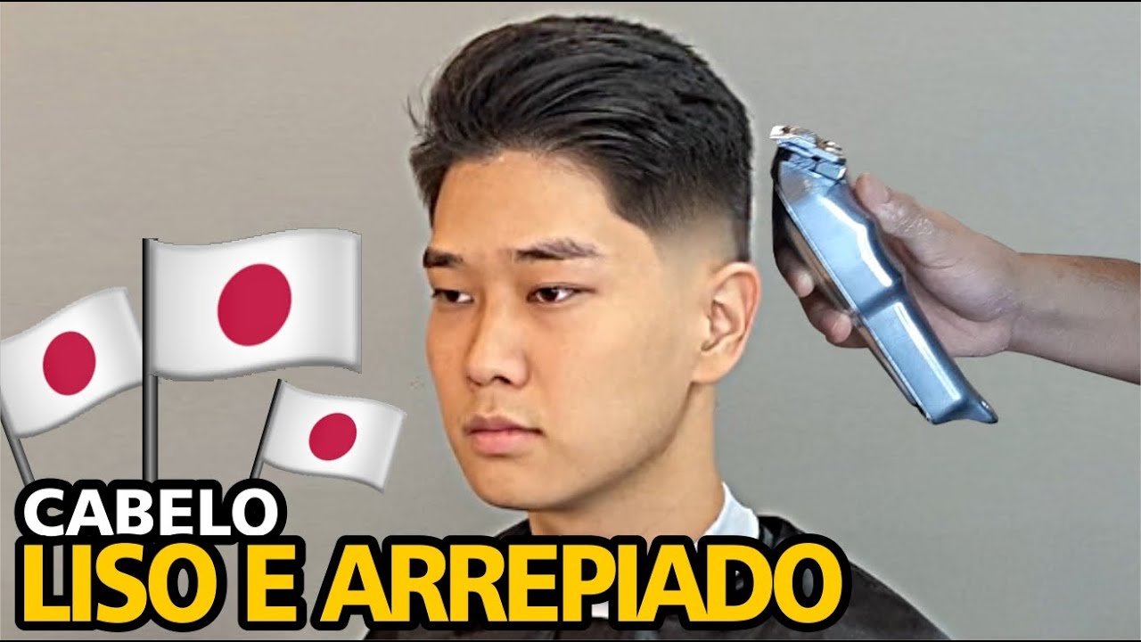 Como cortar cabelo liso e arrepiado - Cabelo de Japonês 🔴