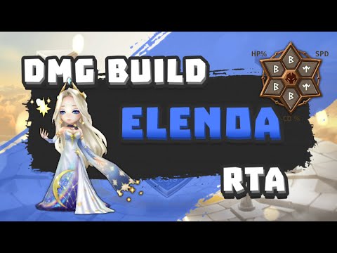Summoners War Elenoa Damage Build RTA with Rune Showcase at the end 魔灵召唤光极地爆伤半肉符文配置实时竞技场 结尾符文展示