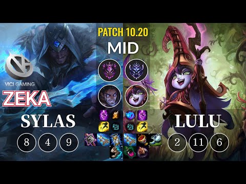 VG Zeka Sylas vs Lulu Mid - KR Patch 10.20