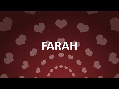 HAPPY BIRTHDAY FARAH