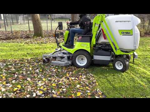 Grillo FD 900 Frontmäher mit Hochentleerung Im Einsatz