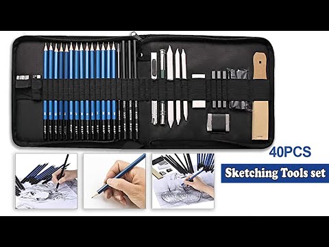 Sketching Tools ||  40 Pcs Professional Sketching Tools set || Useful Art Supplies