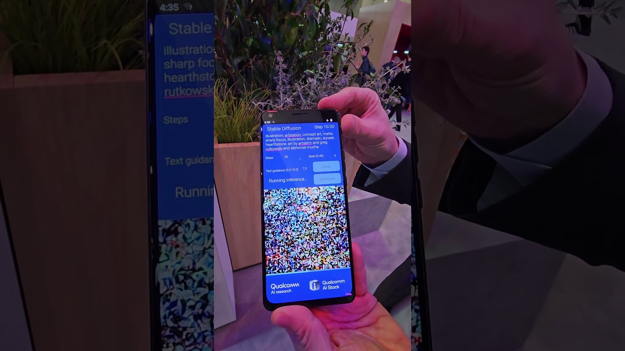 Stable Diffusion: Qualcomm Demonstrates On-Device AI Image Generator | #MWC23 #GenerativeAI