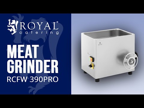 video - Meat Grinder - Return - Stainless steel - 380 kg/h - Royal Catering