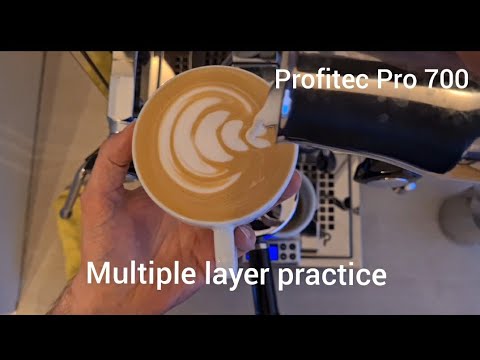 Latte multiple layer practice on a Profitec Pro 700