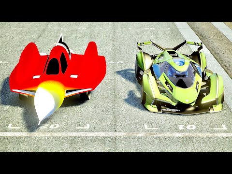 Lamborghini V12 Concept GT vs Hypersonic Go-Kart - Drag Race 20 KM