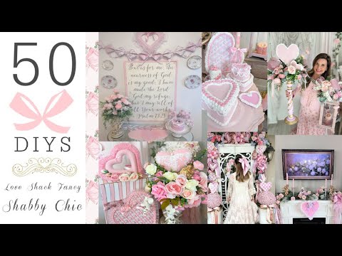 💘 🎀 ✨ 50 DIY DOLLAR TREE DECOR CRAFTS VALENTINE'S ~Shabby Chic Love Shack Fancy ✨ 💘🎀