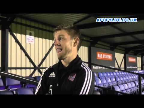 AFC FYLDE 4-0 FC UNITED OF MANCHESTER. Players view, Sam Finley.