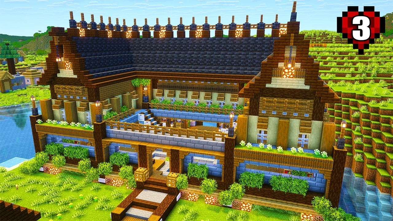100 Days Building a Librarian Trading Hall in My Forever World in Minecraft Hardcore